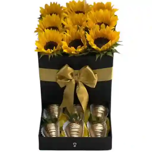 Caja Cajón De Girasoles Y Fresas