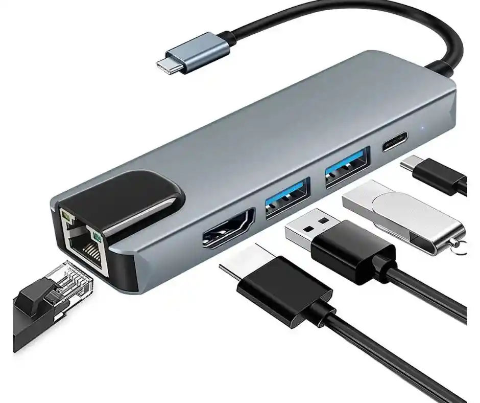 Adaptador Multipuerto Usb C 5 En 1 A Hdmi.