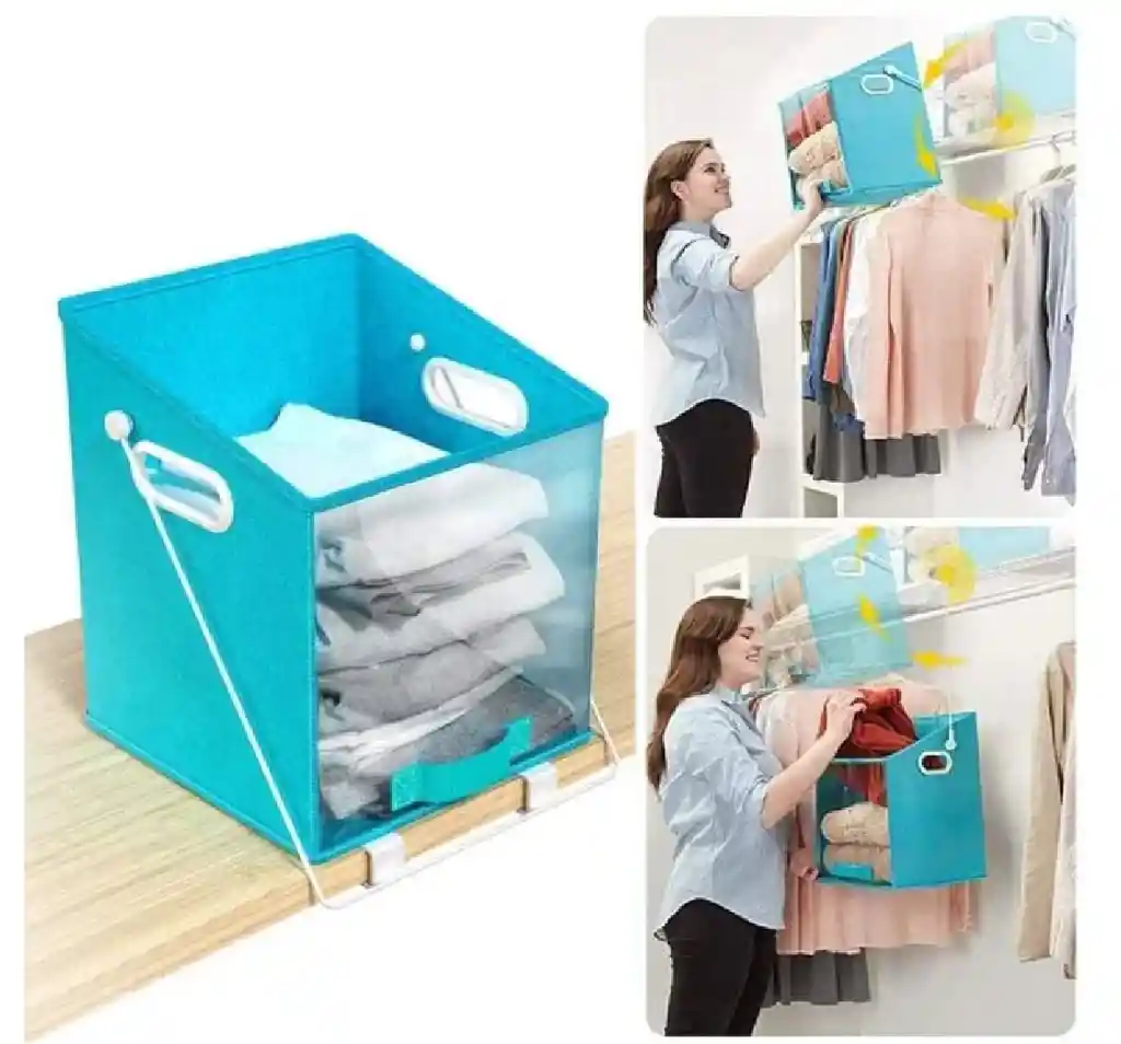 Organizador De Ropa Plegable Cesta Multifuncional Ajustable Almacenador