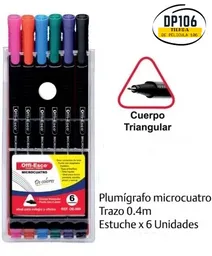 Micropunta / Microcuatro De Colores Offi-esco X 6 Und