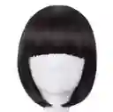 Peluca Corta Con Capul Negro Para Fiesta Cosplay