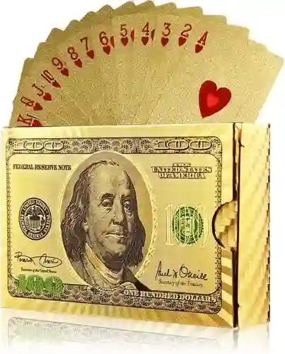 Cartas Poker Doradas Naipes Mazo Ultra Fino Impermeable