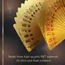 Cartas Poker Doradas Naipes Mazo Ultra Fino Impermeable