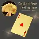 Cartas Poker Doradas Naipes Mazo Ultra Fino Impermeable