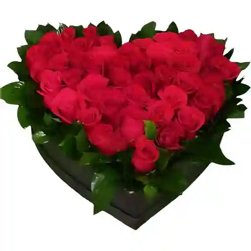 Arreglo De Rosas En Forma De Corazón