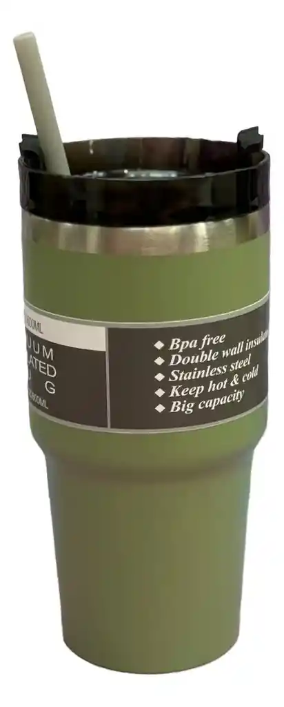 Termo Térmico Sin Agarre 600ml De Acero Inoxidable