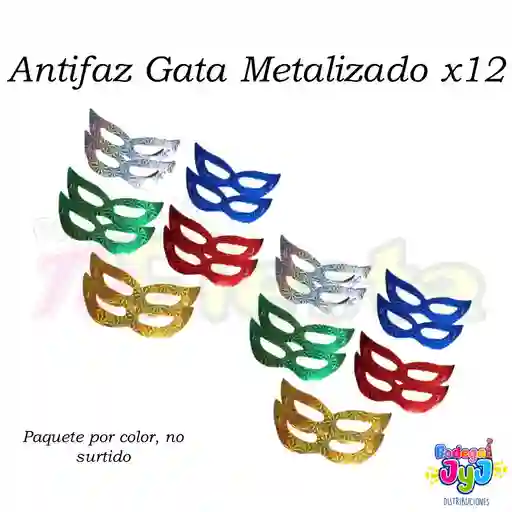 Antifaz Sencillo X12 Metalizado