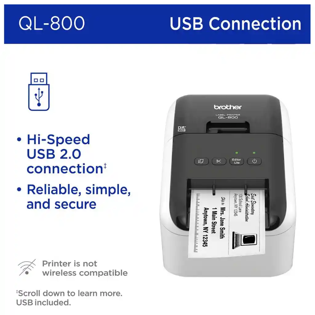 Impresora De Etiquetas Termica Alta Velocidad 300ppp Brother