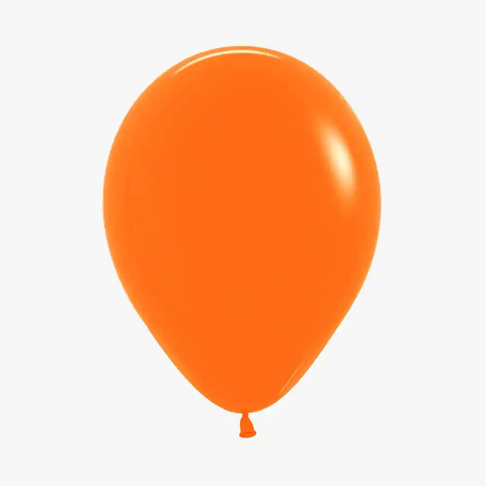 Globos Bombas Latex Redondo Fiesta R-12 X 12 Unidades Fashion Naranja Sempertex