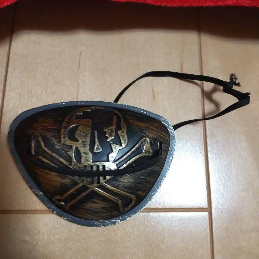 Parche De Pirata Negro Dorado Halloween Cosplay