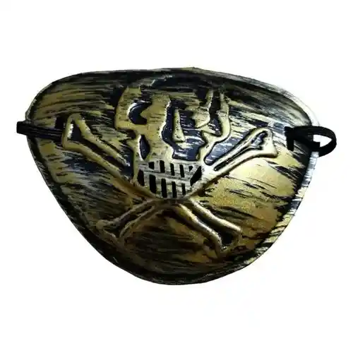 Parche De Pirata Negro Dorado Halloween Cosplay