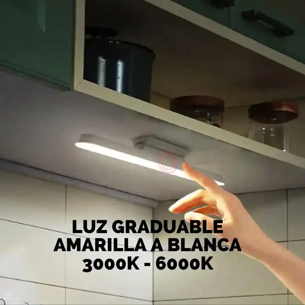 Lampara Led Recargable Magnética Base Adhesiva Cajón Armario
