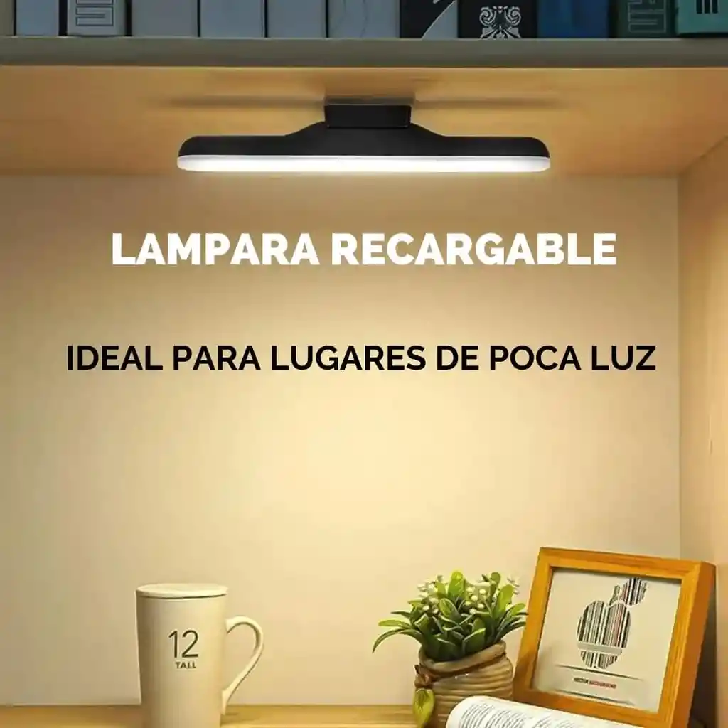 Lampara Led Recargable Magnética Base Adhesiva Cajón Armario