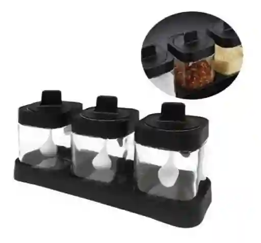 Condimentero Set X3 Organizador De Especias Y Condimentos