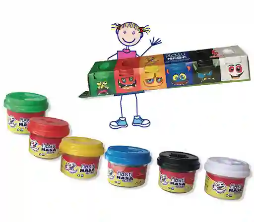Set Plastimasa Moldeable Mi Trensito X6
