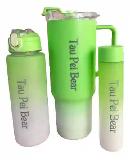 Trio De Termos Tau Pei Bear