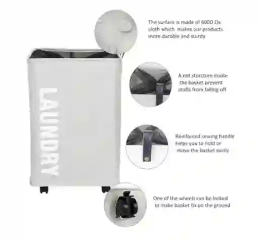 Cesta Para Ropa Plegable Organizador De Lavanderia