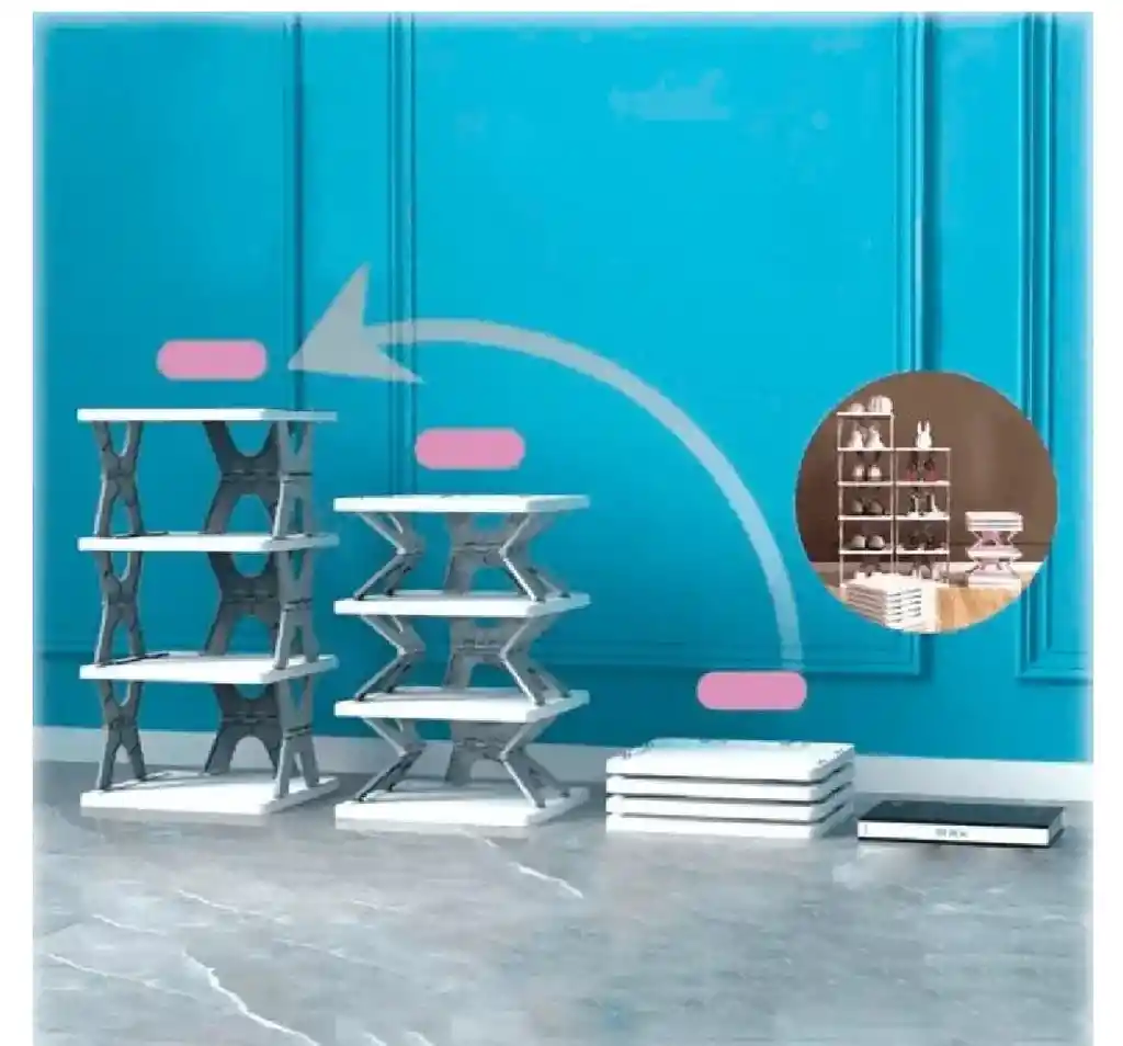 Zapatero Multicapas Organizador Plegable Para Zapatos 3 Niveles