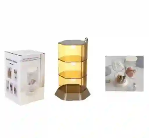 Organizador De Joyeria Estante Giratorio Multifuncional