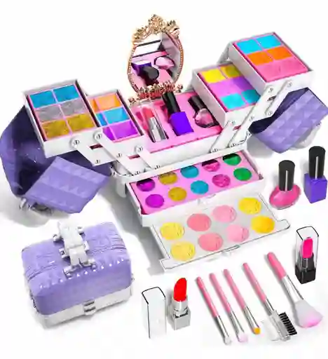 Kit De Maquillajes Para Niñas Lavable No Toxico 54 Piezas