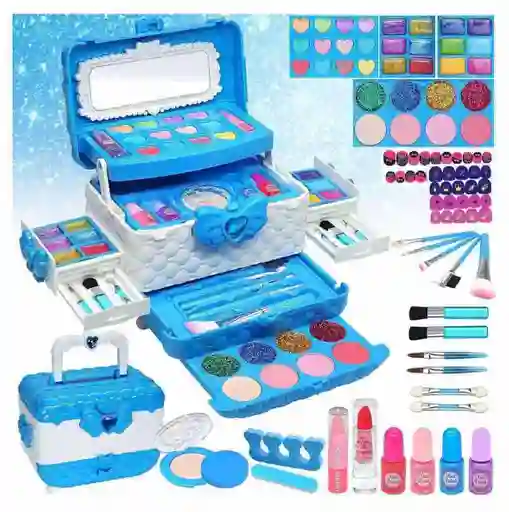 Kit De Maquillajes Para Niñas Lavable No Toxico 66 Piezas
