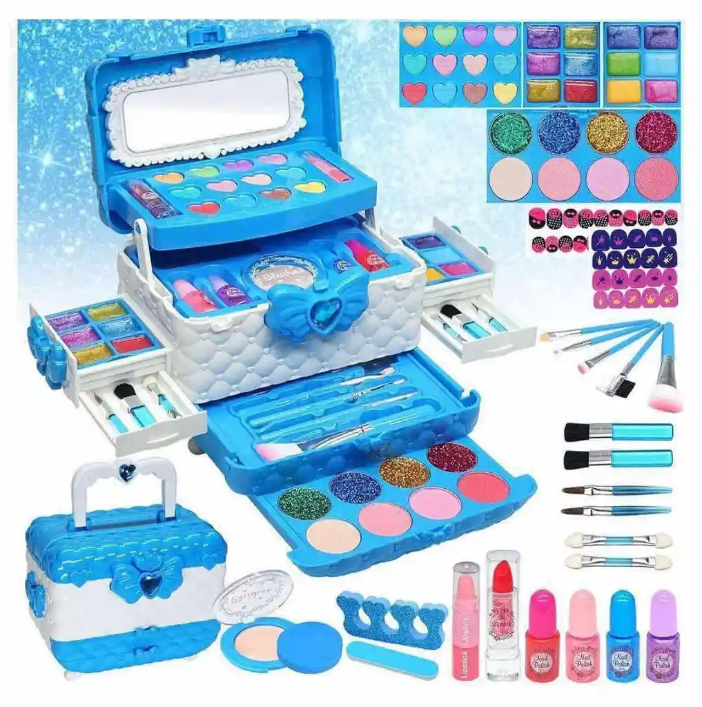 Kit De Maquillajes Para Niñas Lavable No Toxico 66 Piezas