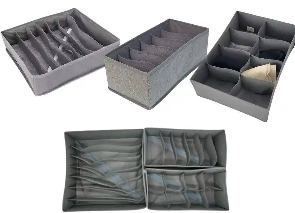 Organizador De Ropa Interior Y Medias Divisor Cajones Set X3