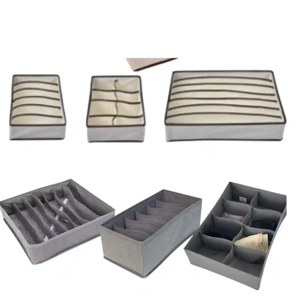 Organizador De Ropa Interior Y Medias Divisor Cajones Set X3