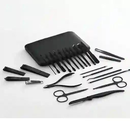 Kit Manicure Grande Estuche De Lujo Corta Uñas Y Accesorios