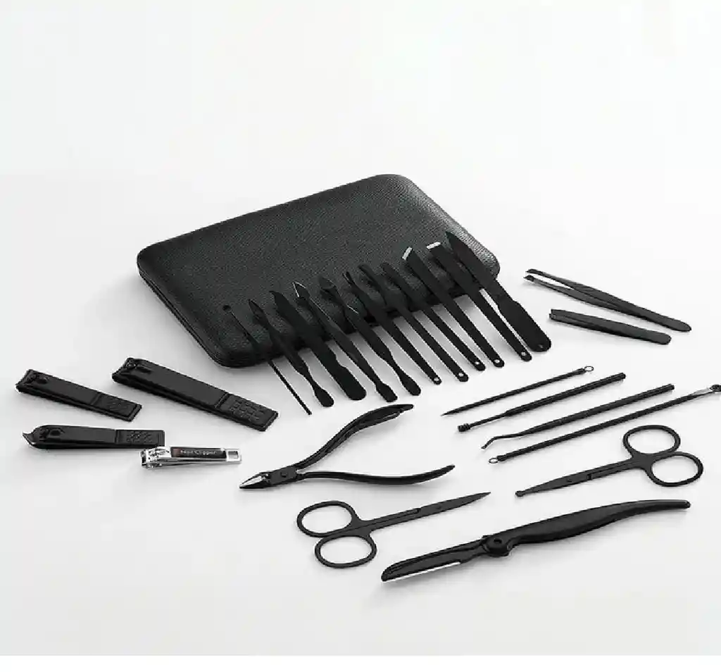 Kit Manicure Grande Estuche De Lujo Corta Uñas Y Accesorios