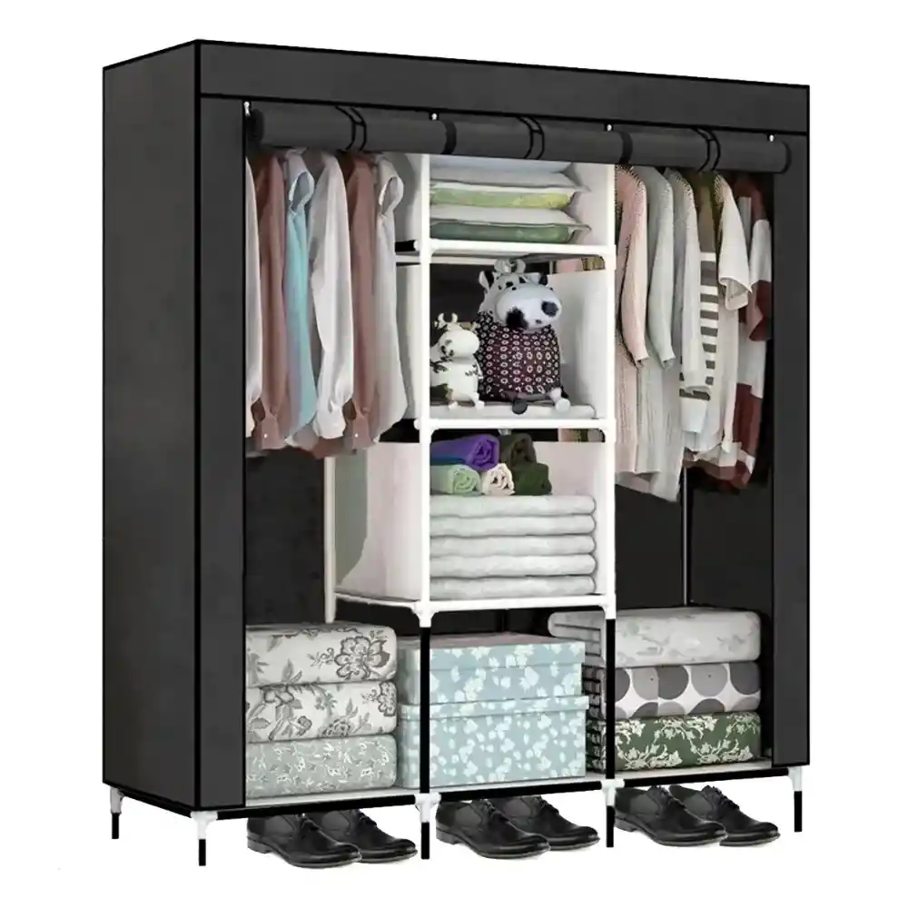 Closet Ropero Armario 3 Puertas Estante Organizador De Ropa