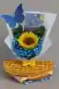 Bouquet De Girasol Decorado Temática De La Noche Estrellada De Van Gogh + Waffle Saludable
