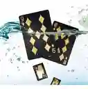 Cartas Poker Negras Calavera Dorada Mazo Ultra Fino Impermeable