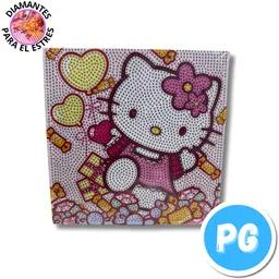 Cuadro Diamantes Cuadrado De Hello Kitty - Se Envia Un Motivo Aleatorio
