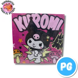 Cuadro Diamantes Cuadrado De Kuromi De Hello Kitty - Se Envia Un Motivo Aleatorio