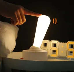 Lampara Luz Noche Interruptor Palanca Batería Recargable Usb