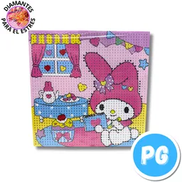 Cuadro Diamantes Cuadrado De My Melody - Se Envia Un Motivo Aleatorio