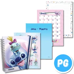 Agenda Primavera Planeadora Argollada Stitch Disney