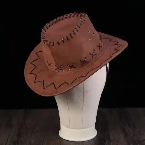 Sombrero Vaquero Clásico Gamuzado Para Adulto Cafe Disfraz Halloween