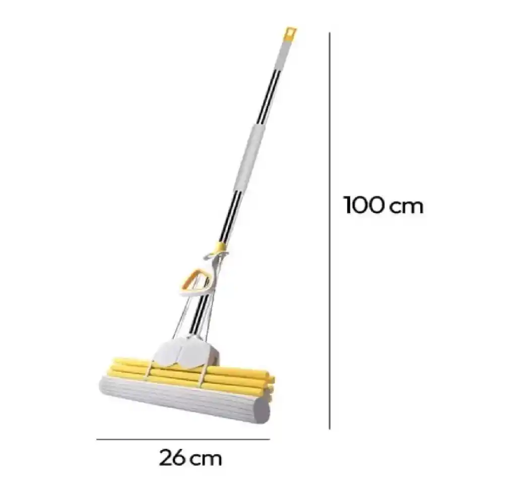 Esponja Con Rodillo Absorbente Trapeador De Mango Ajustable