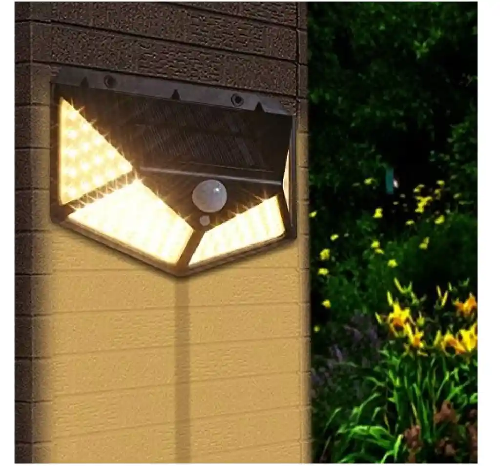 Lampara Led Solar Con Sensor De Movimiento Luz Recargable
