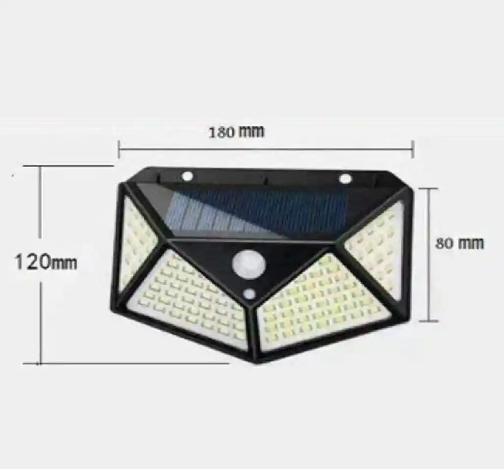 Lampara Led Solar Con Sensor De Movimiento Luz Recargable