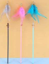 Regalo Juguete Vara Plumas Y Perlas