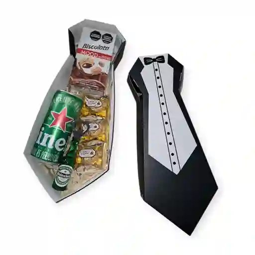 Caja Corbata: Detalle Para Papà / Padre Con Heineken.