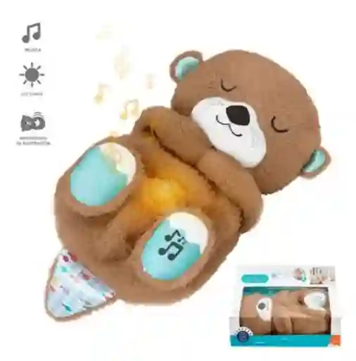 Peluche Nutria Musical Movimientos Y Luces Cafe Oscuro