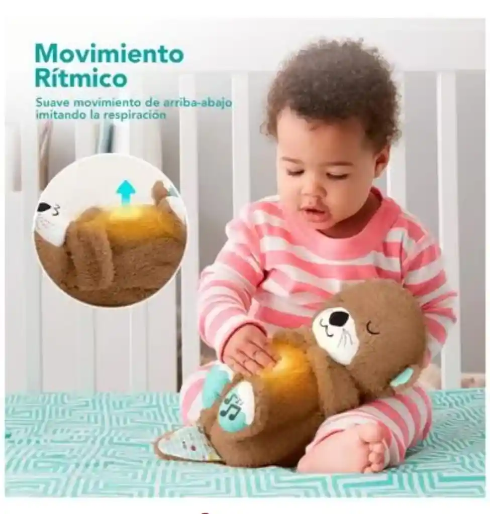 Peluche Nutria Musical Movimientos Y Luces Cafe Oscuro