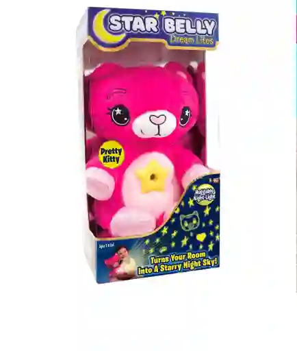 Peluche Proyector De Estrellas Starbelly Oso Rosa