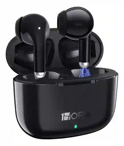 Audífonos In-ear Inalámbricos 1hora Aut203 Color Negro Bluetooth 5.3 Con Micrófono