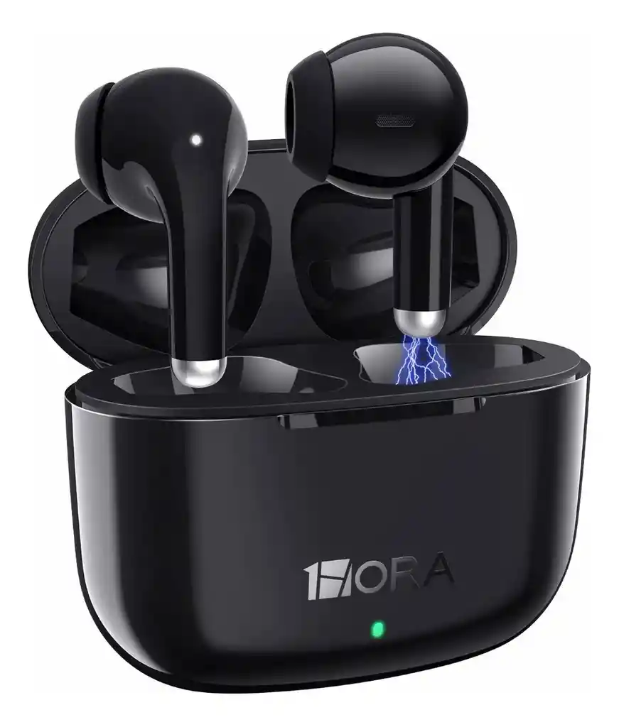 Audífonos In-ear Inalámbricos 1hora Aut203 Color Negro Bluetooth 5.3 Con Micrófono