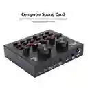 Interfaz De Audio Mixer Card Bluetooth Live Sound Card V8